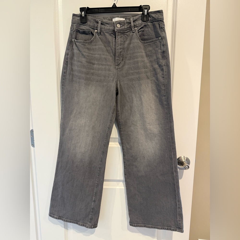 LOFT Charcoal Wide Leg Jeans 29 P
